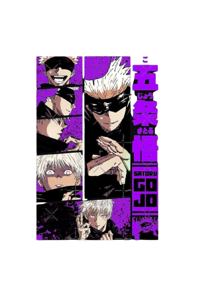 Anime Edition Satoru Gojo (Jujutsu kaisen) Black tshirt For Mens