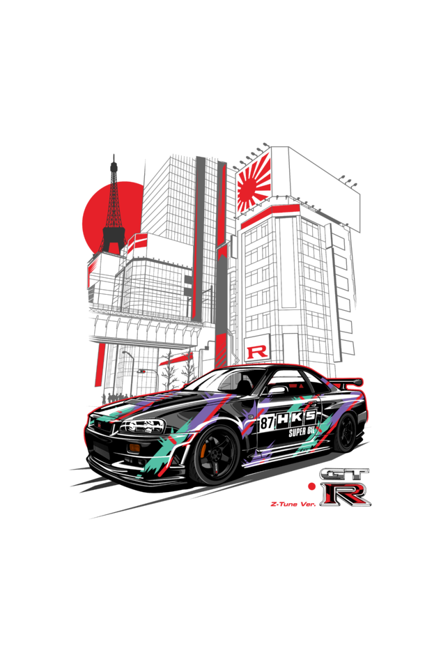 Racing Edition Black Hoodie(gt-r)