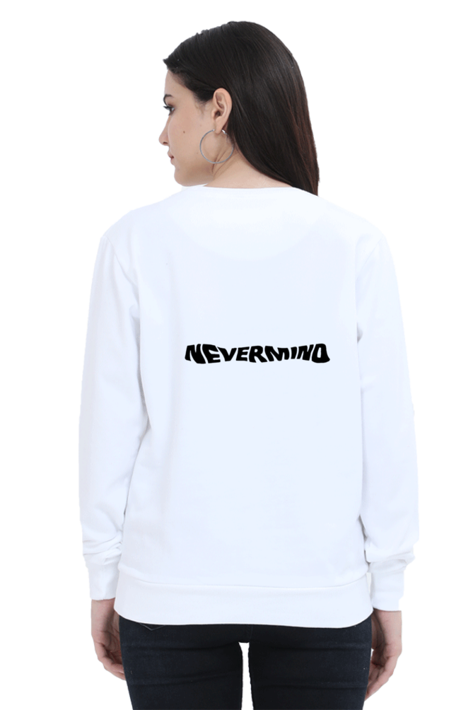 Artistic (Nevermind) White Sweatshirt For Womens