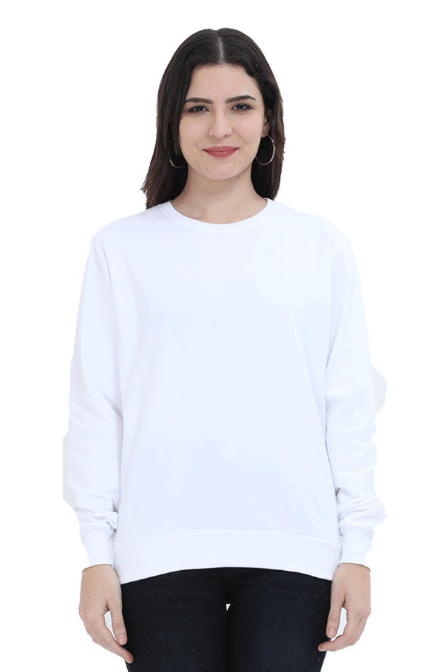 Artistic (Nevermind) White Sweatshirt For Womens