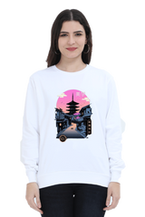 Thailand Landscape Print ( Aesthetic Edition) White Sweatshirt For Womens