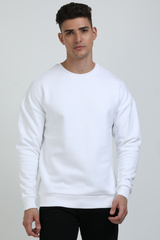 White Classy Sweatshirt  For Mens (White)