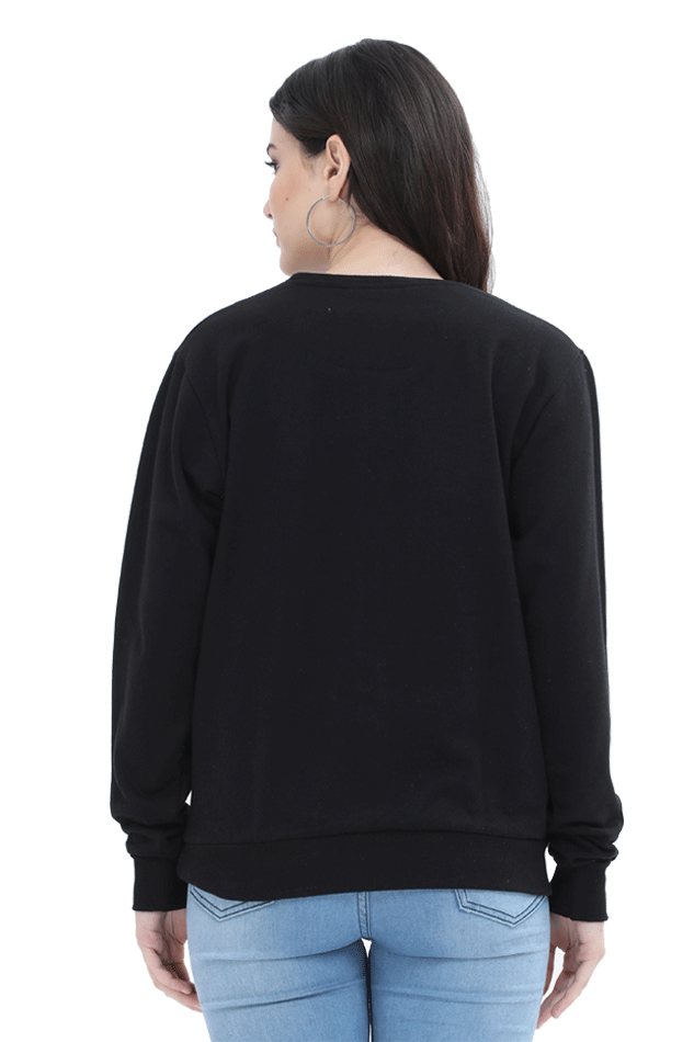 Racing Edition Black Sporty Sweatshirt For Womens